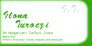 ilona turoczi business card