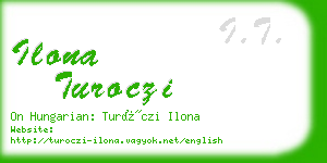 ilona turoczi business card